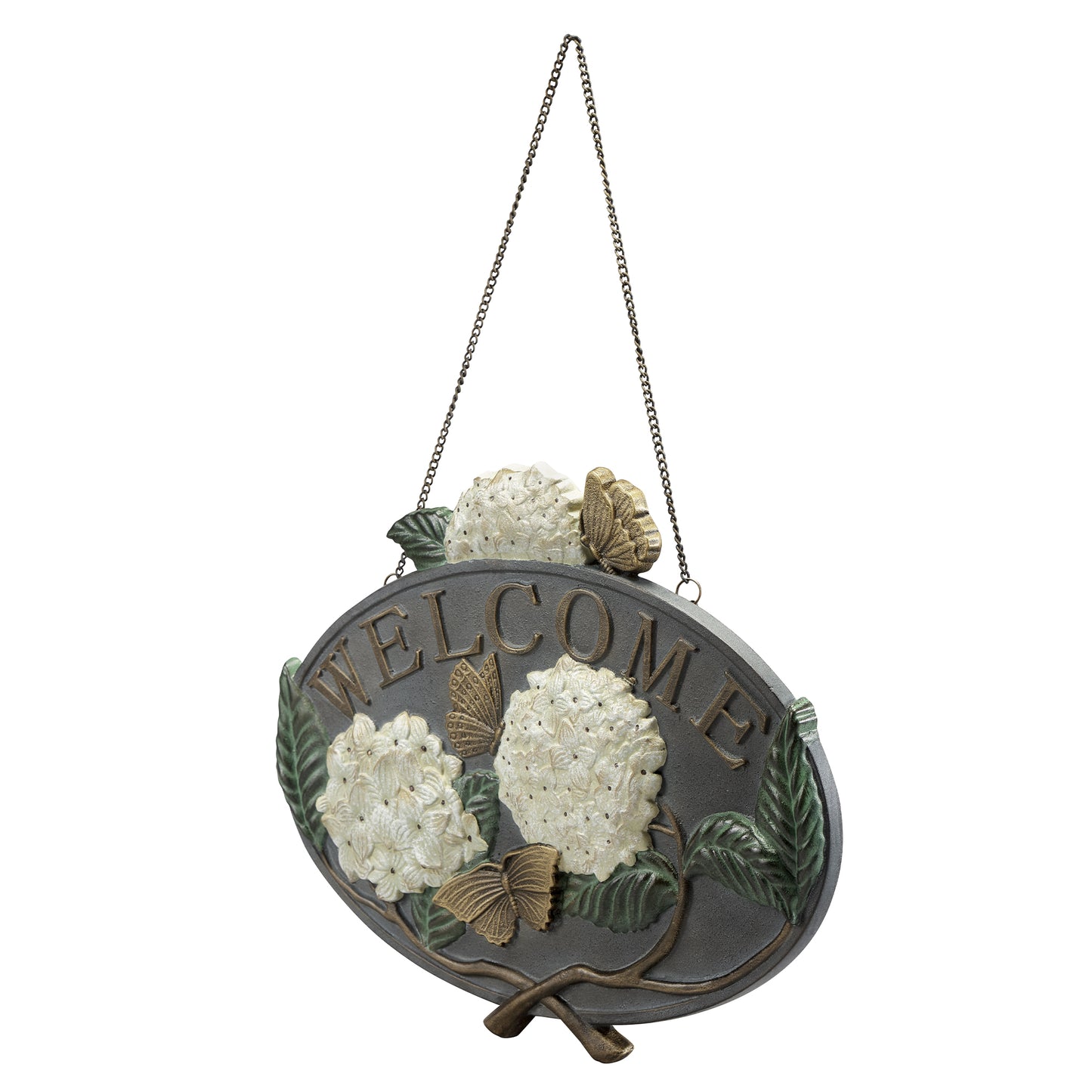 Hydrangea Hanging Welcome Sign