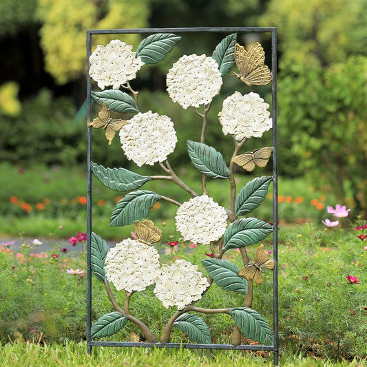 Hydrangea And Butterfly Trellis