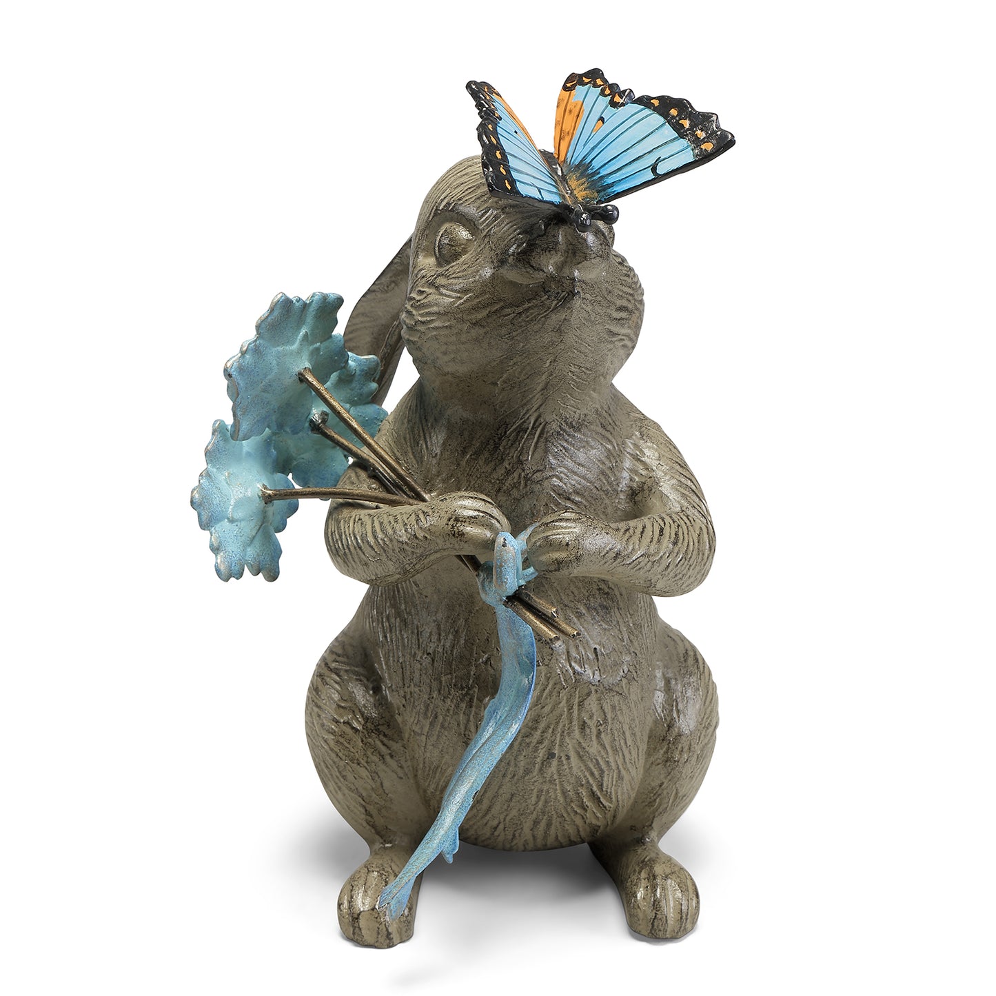 Bunny and Butterfly Garden Sculpture
