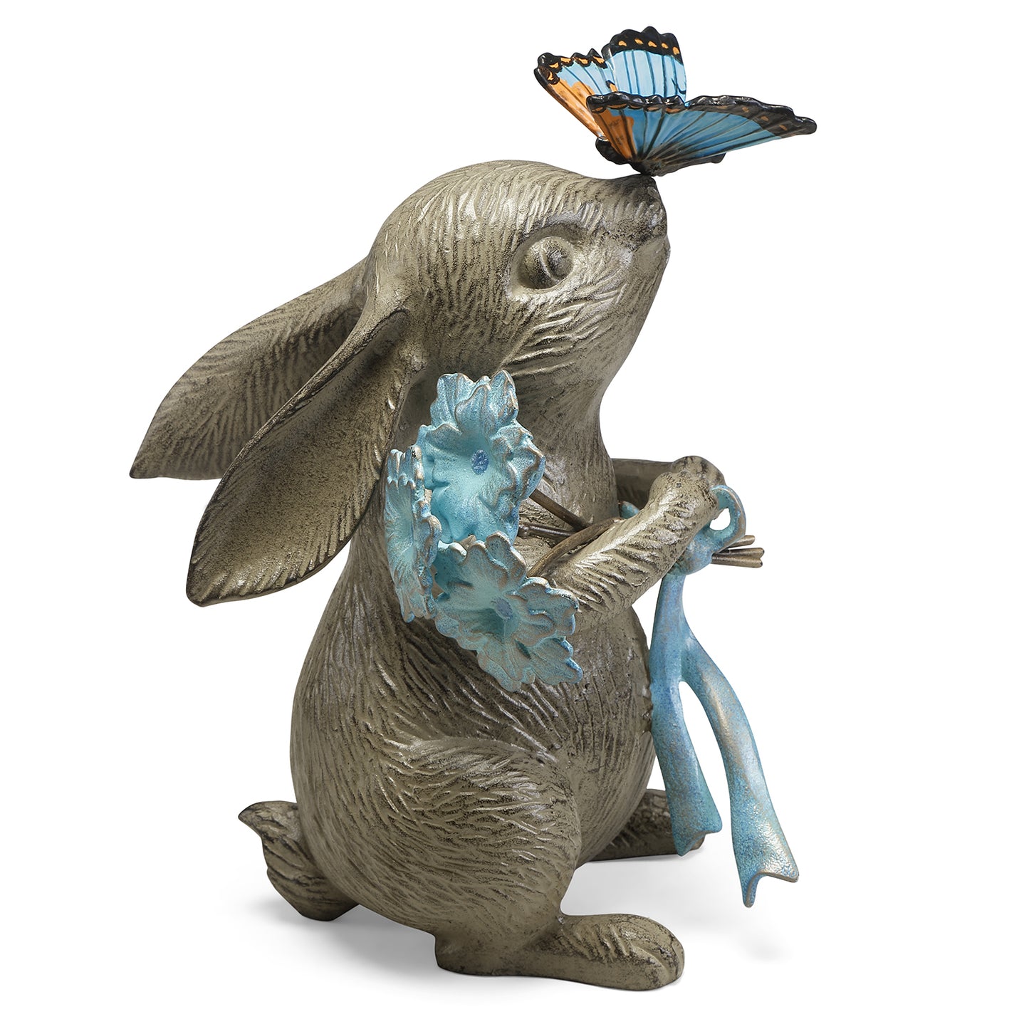 Bunny and Butterfly Garden Sculpture