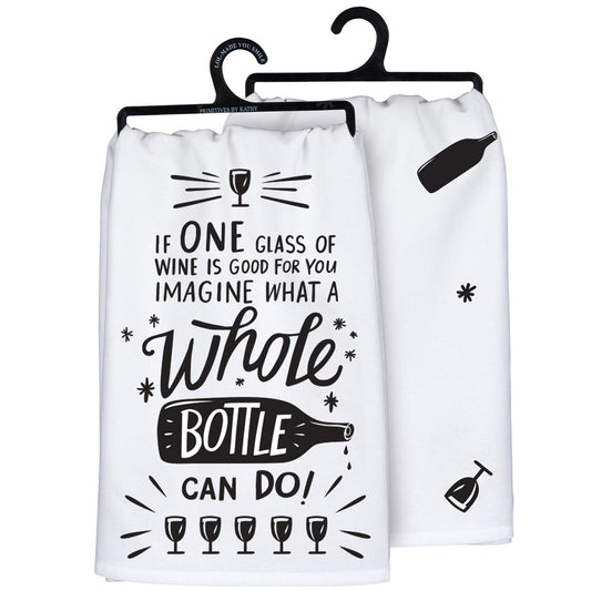 One Glass Of Wine Is Good For You Kitchen Towel