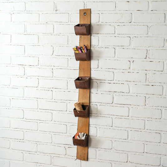 Hanging Utility Belt Organizer with 5 Metal Pockets