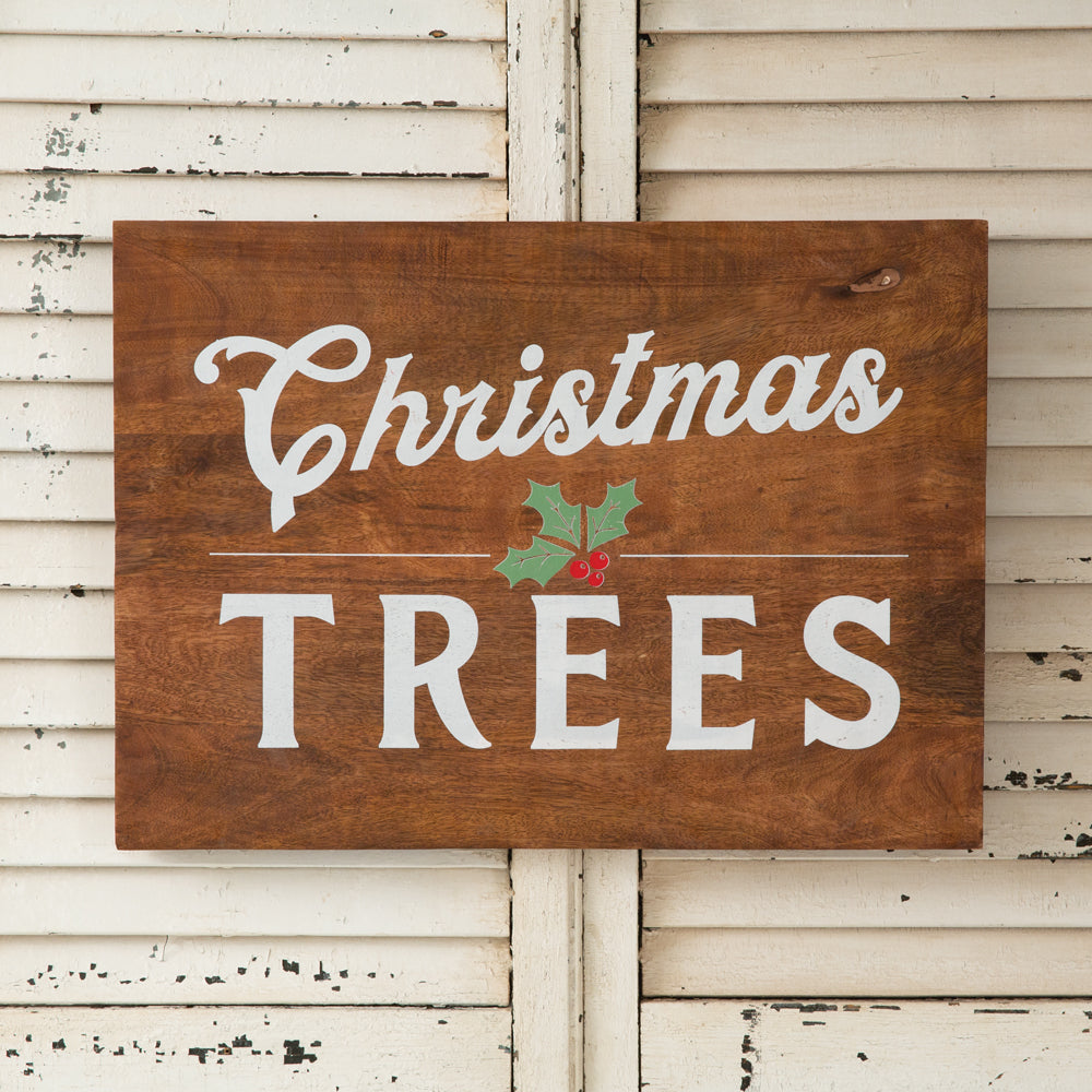 Christmas Trees Wooden Wall Sign