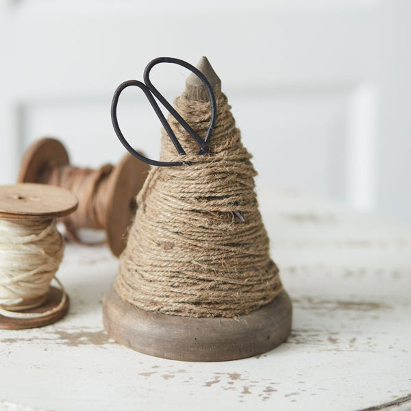 Spindle Twine Holder With Scissors