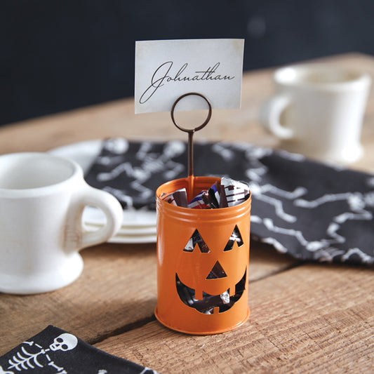 Jack-O-Lantern Place Card Holder