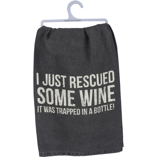 Kitchen Towel - Rescued Wine