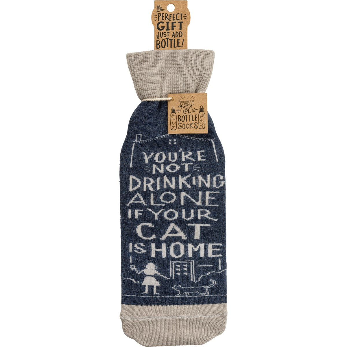 Not Drinking Alone If Cat Home Bottle Sock