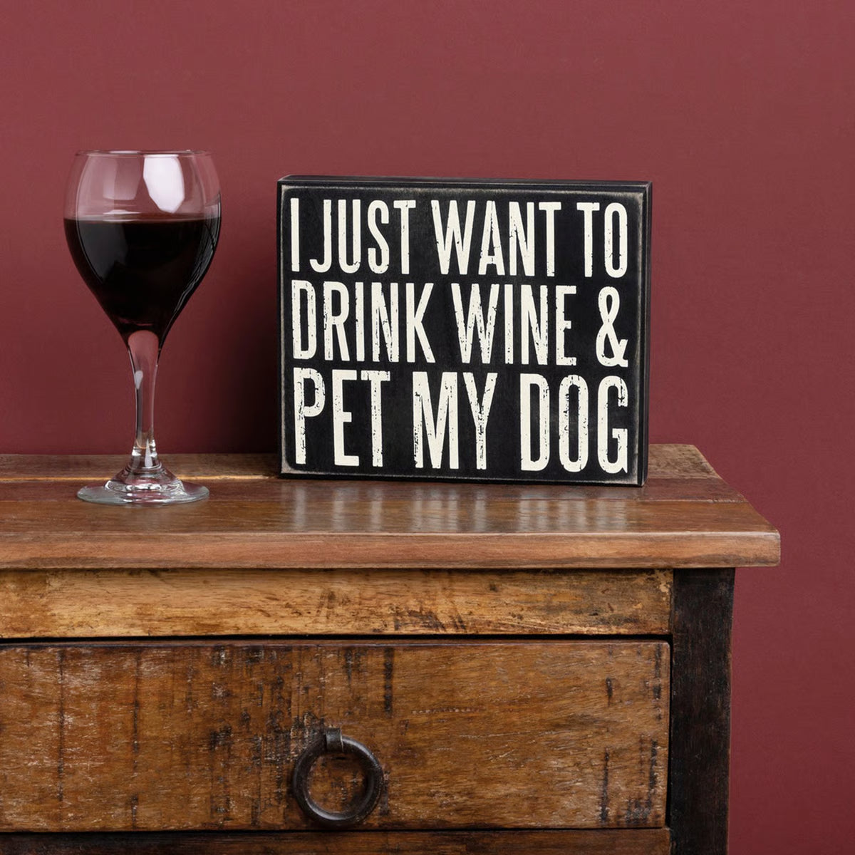 Pet My Dog Box Sign