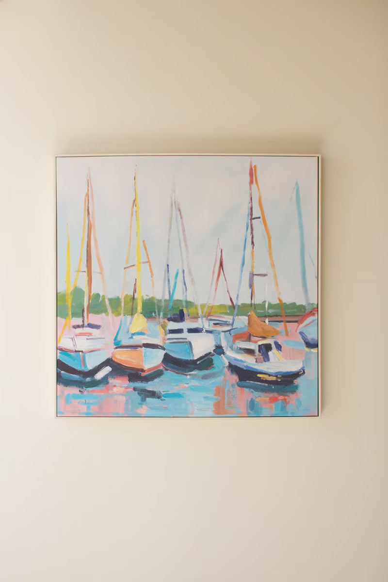 Framed Sailboat Painting
