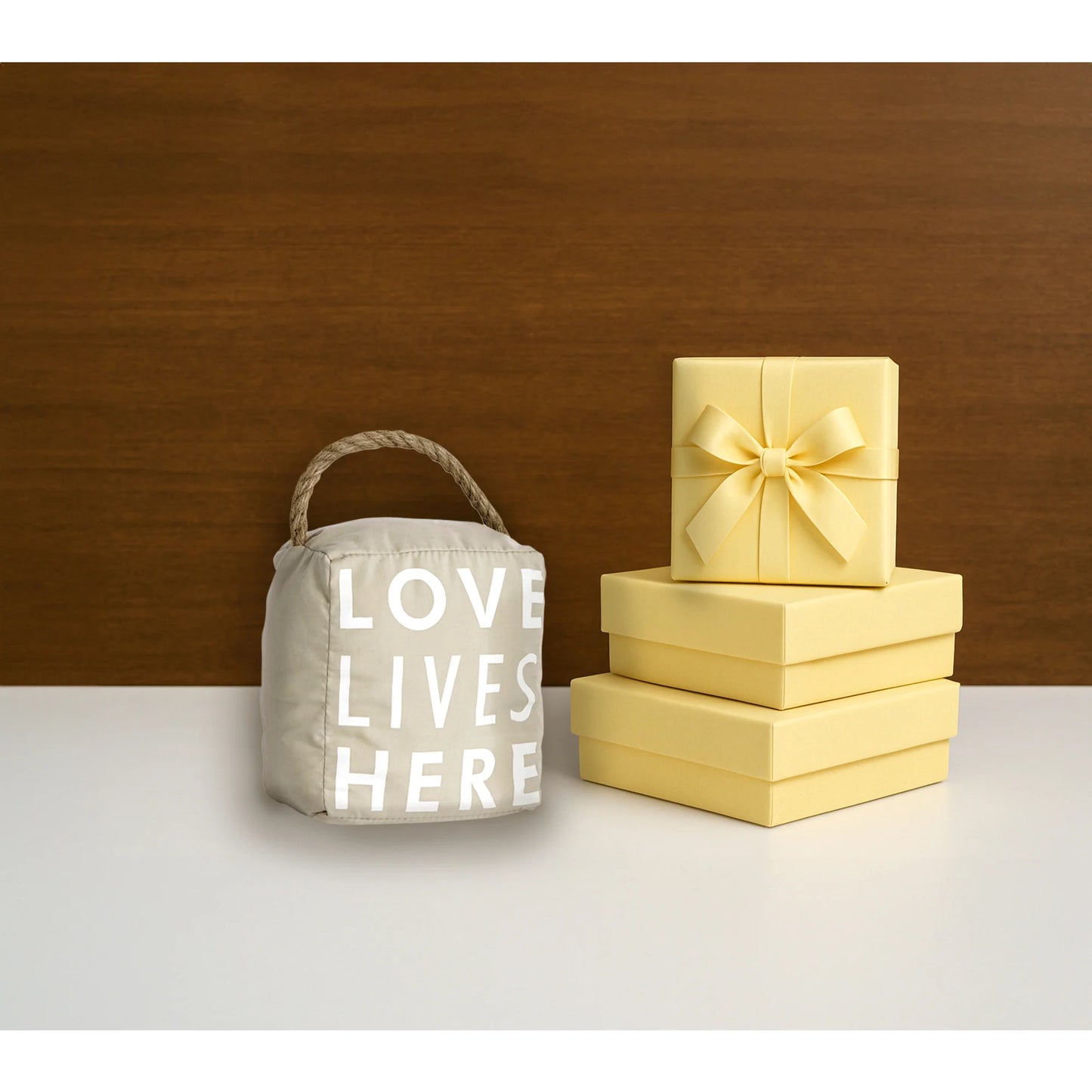 Love Lives Here 5" x 6" Door Stopper