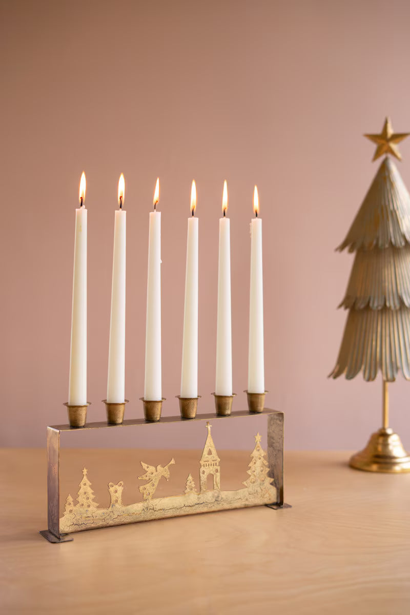 Antique Gold Table Top Christmas Candelabra