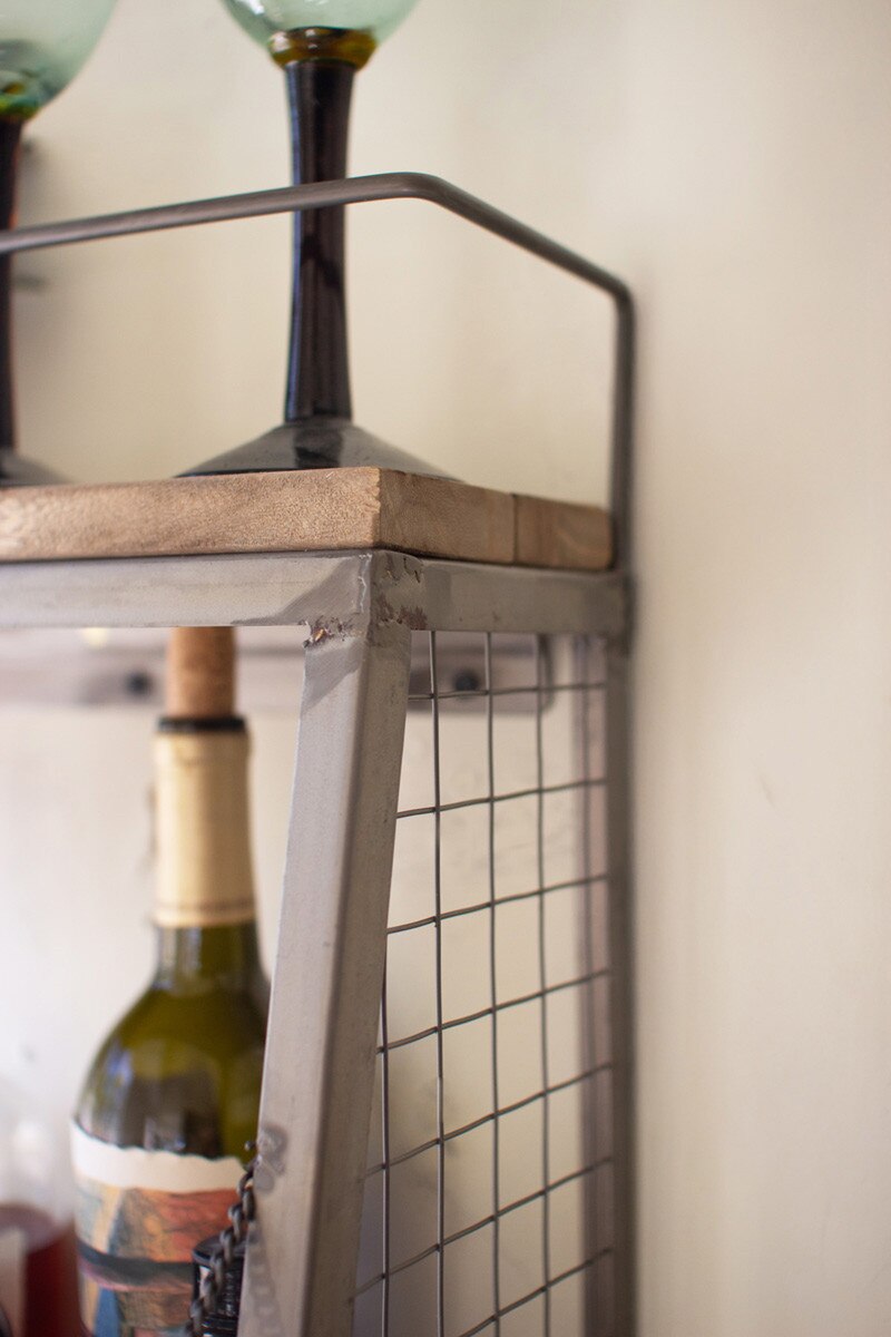 Wall Bar with Fold Down Shelf