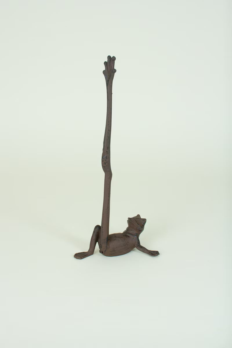 Cast Iron Frog Paper Towel Holder