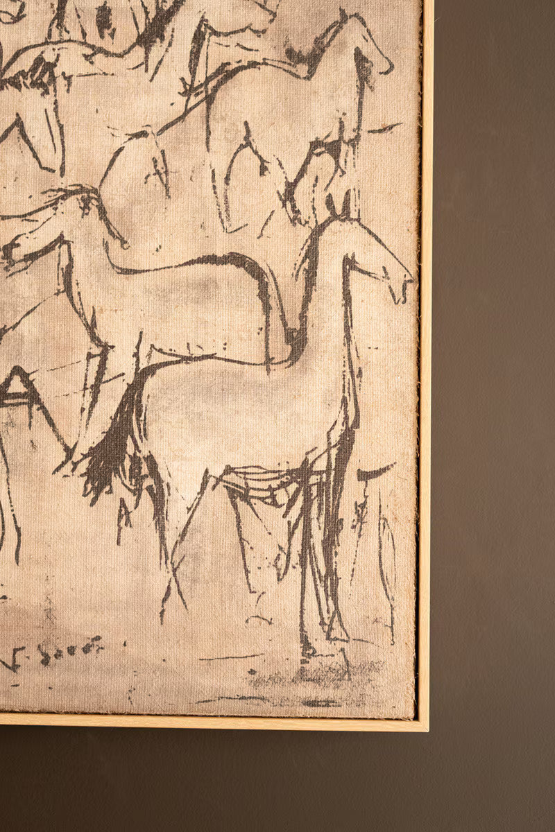 Framed 1000 Horses Print