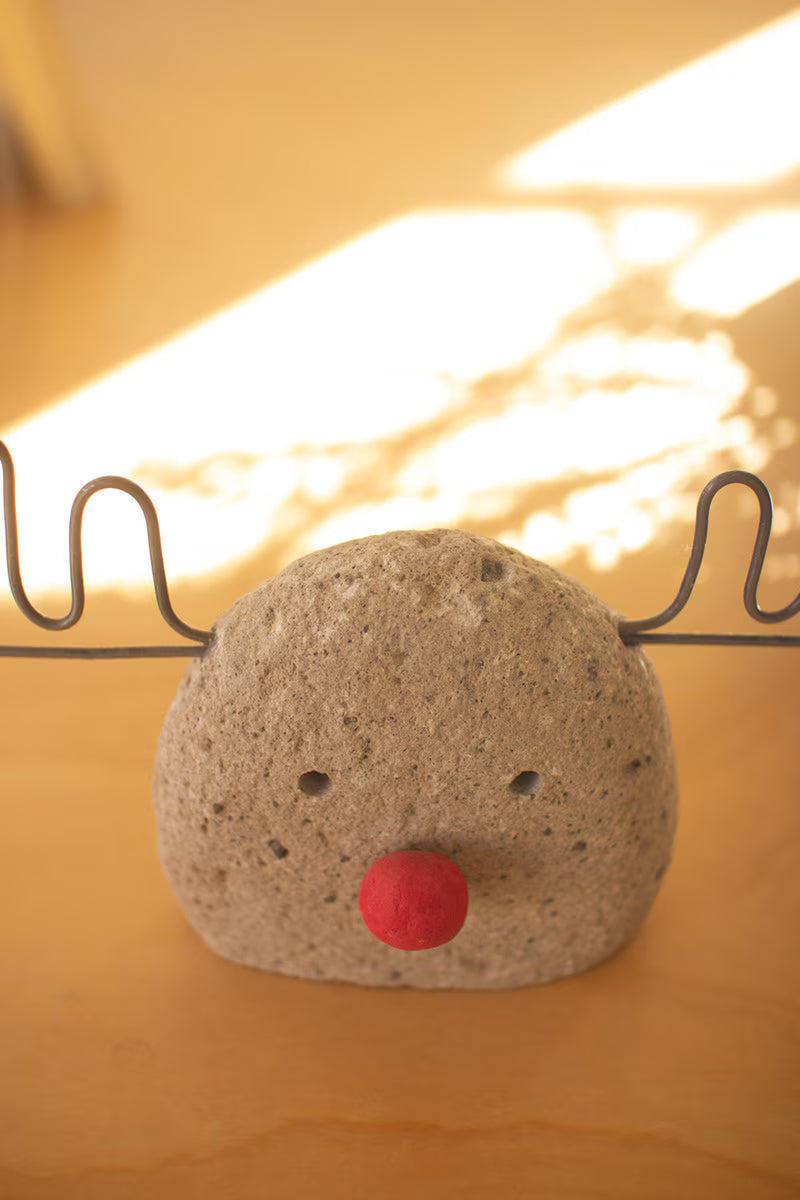 River Rock and Wire Reindeer