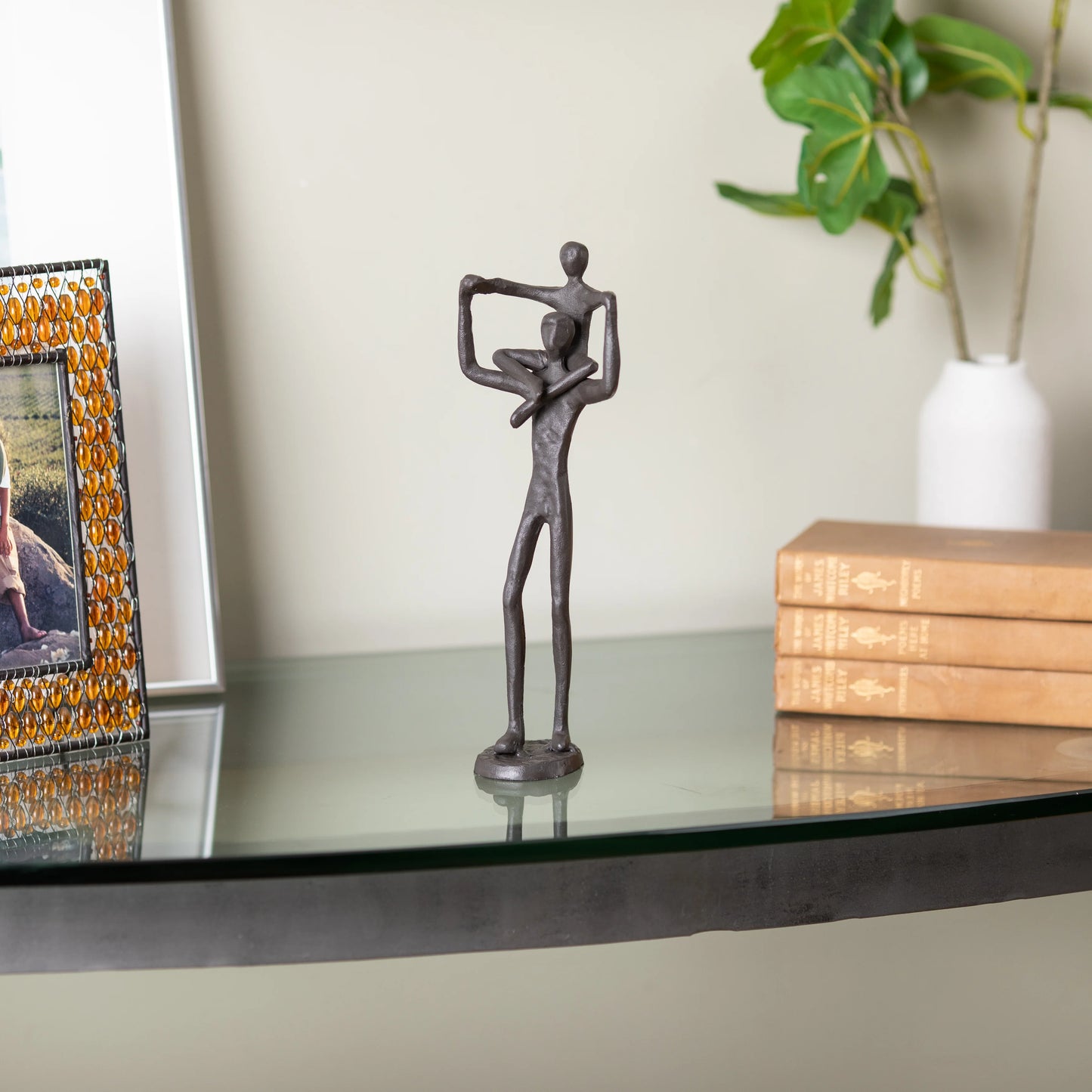 Encircled Reader Iron Sculpture