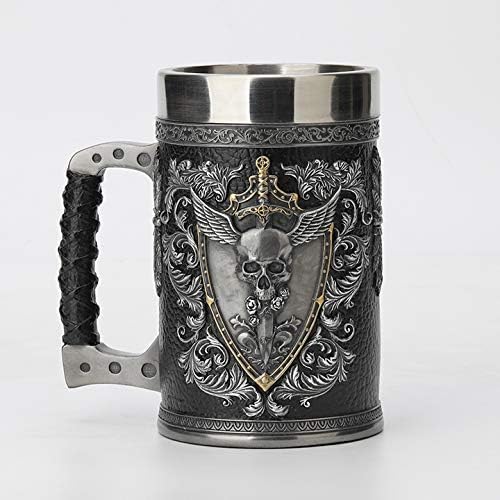 Winged Skull Crest Stein (Stainless Steel Tumbler)