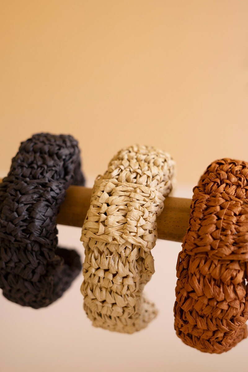 Set of 3 Raffia Headbands