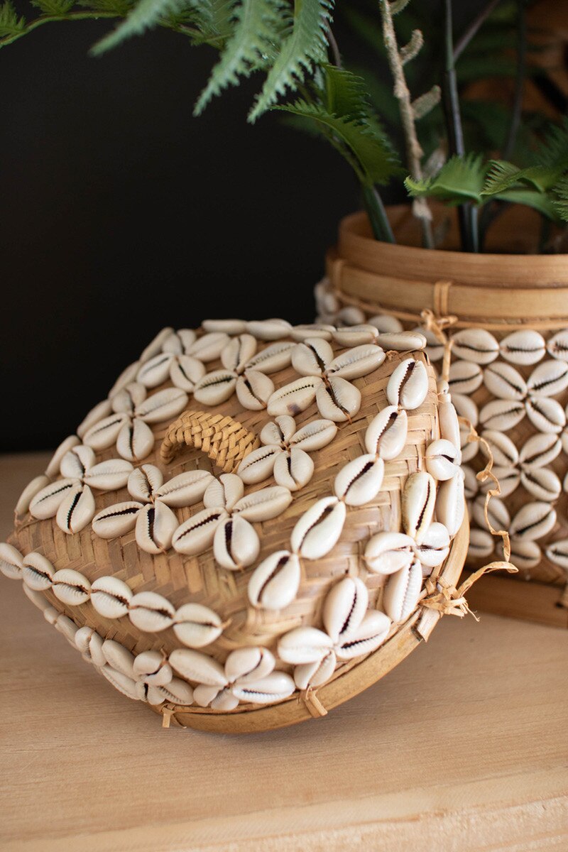Bamboo Box with Shell Detail