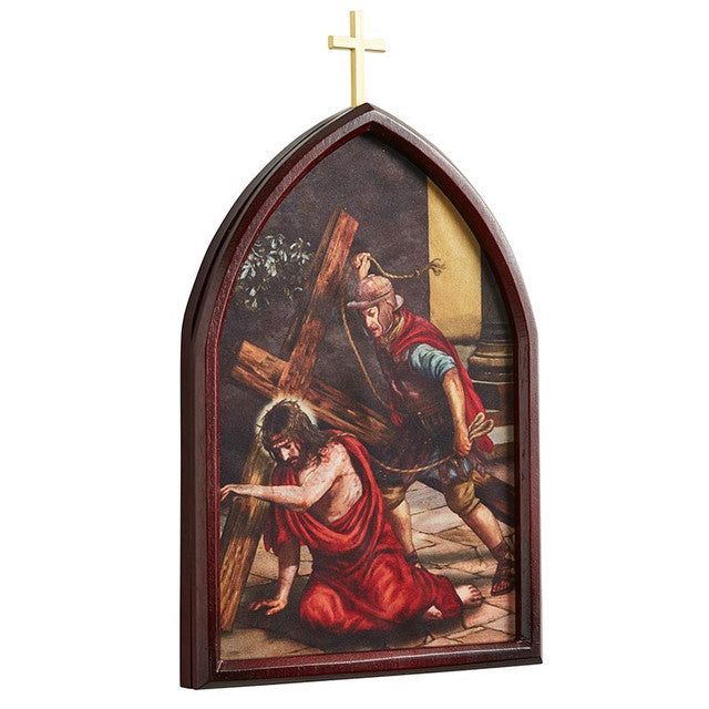 Stations Of The Cross Wood Plaque