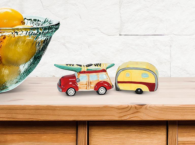 Woody Car & Camper Salt & Pepper