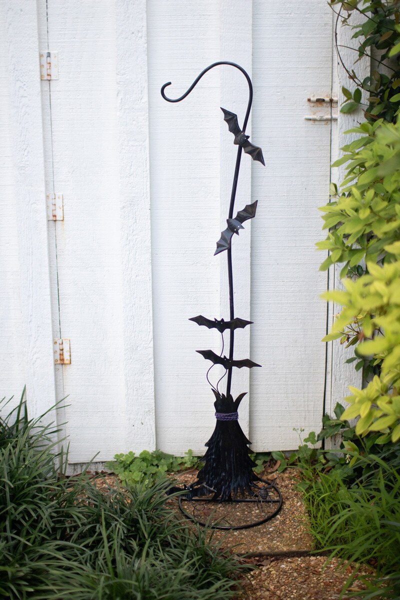Painted Metal Halloween Witch Hat Candy Holder