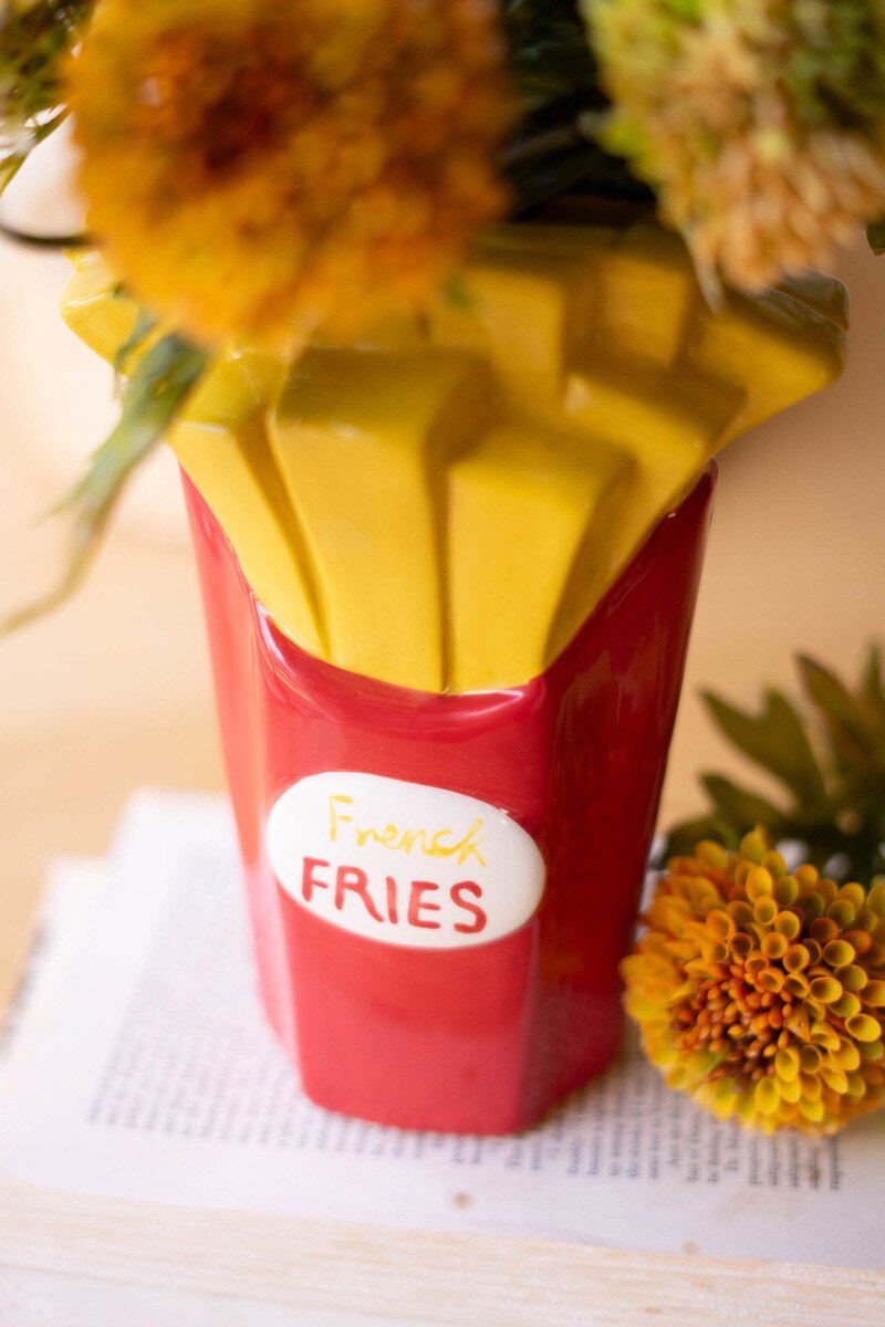 Ceramic French Fries Vase