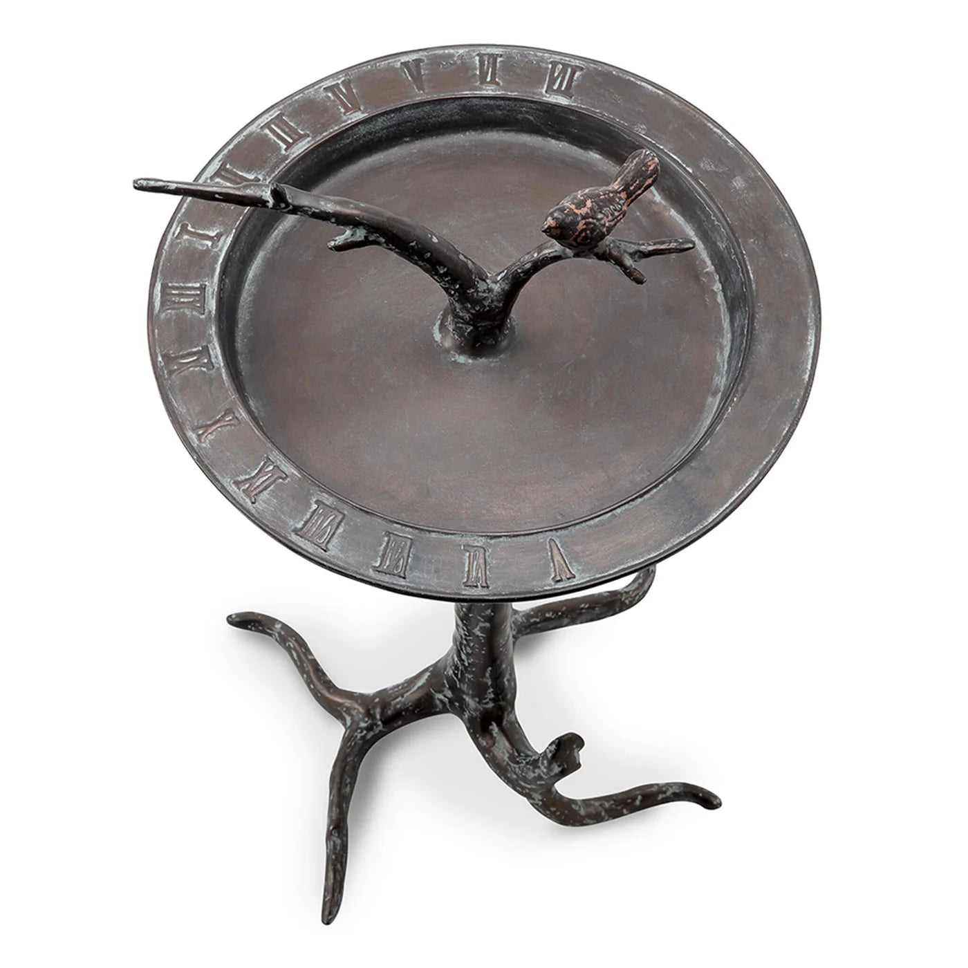 Bird & Twig Sundial/Birdbath