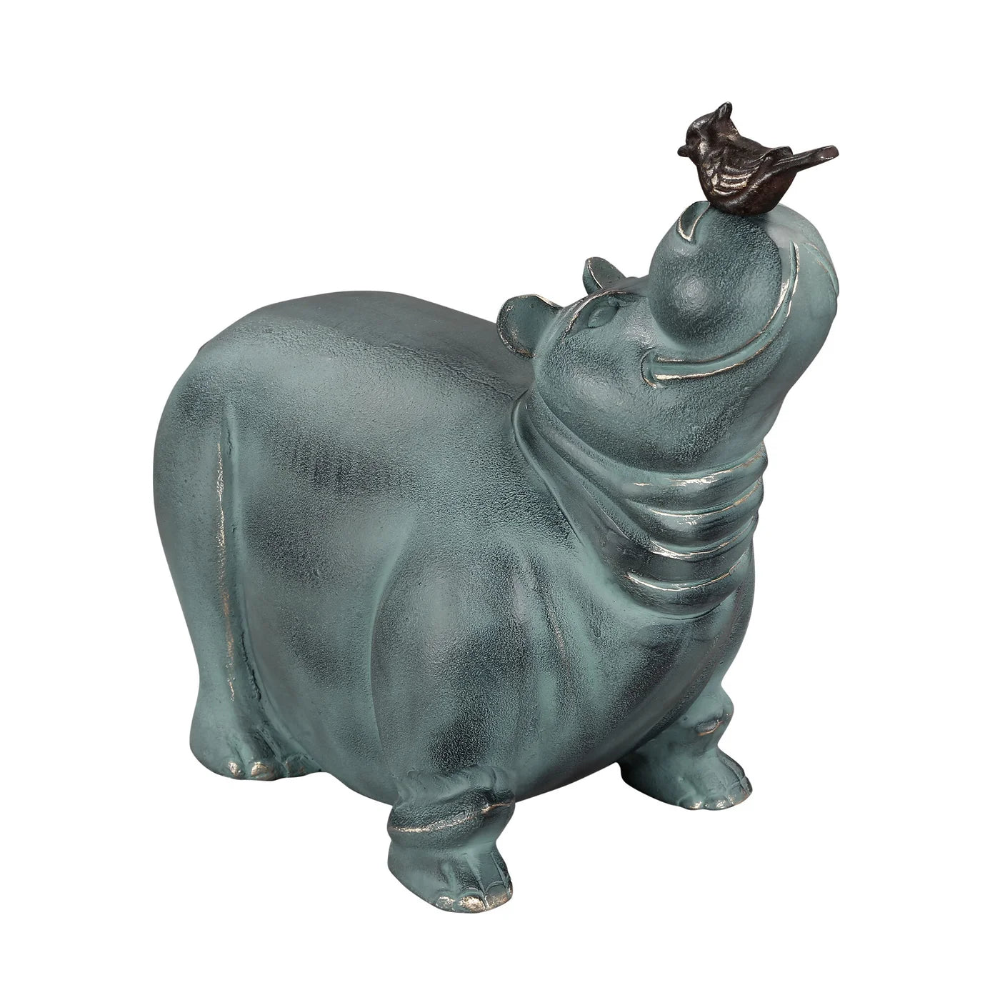 Hippo and Friend Garden Sculpture