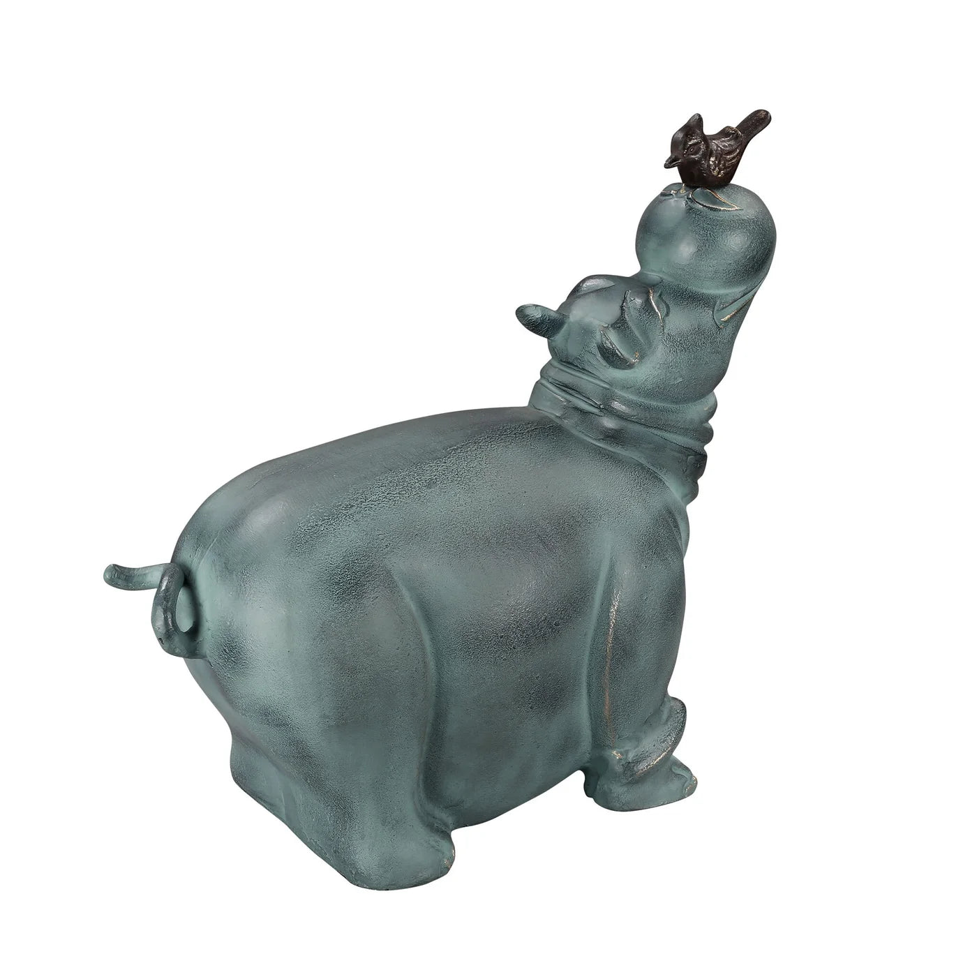 Hippo and Friend Garden Sculpture