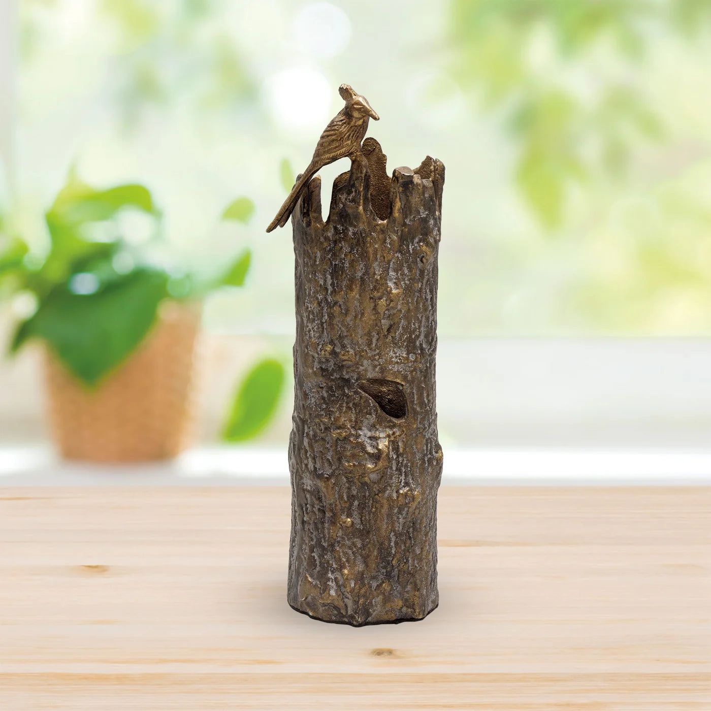 Bird and Tree Trunk Vase