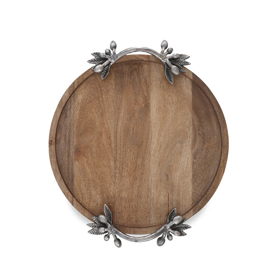 Leaf and Berry Handle Tray (ma
