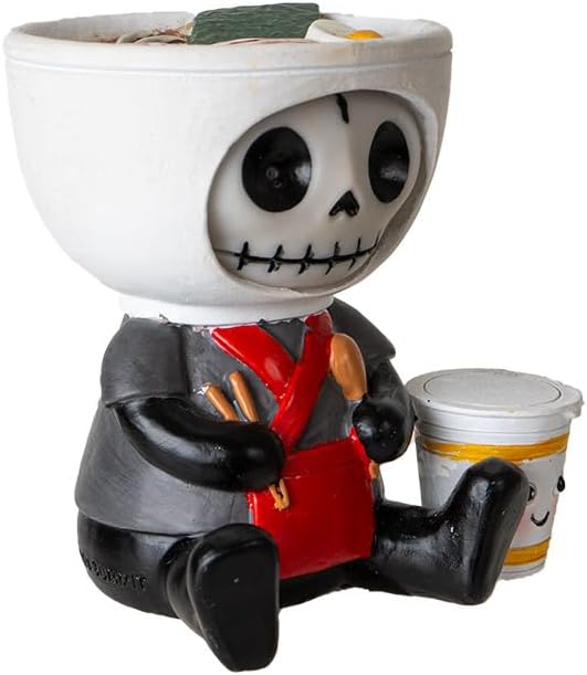 Signature Skeleton in Adorable Ramen Soup Bowl Costume with Cute Noodle Cup