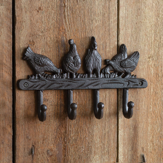 Hens and Chicks Wall Hooks