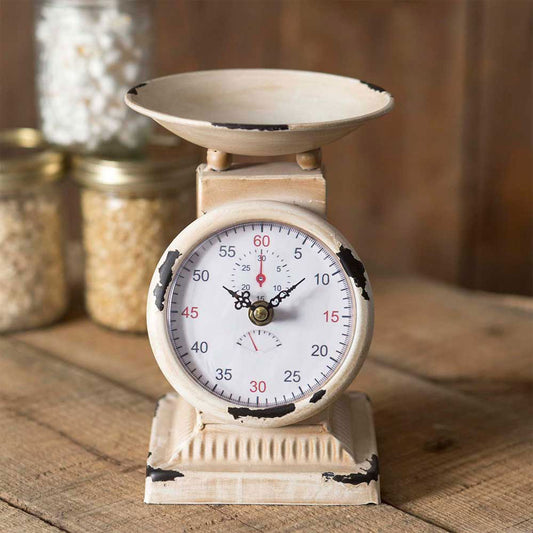 Small Kitchen Clock Scale Figurine