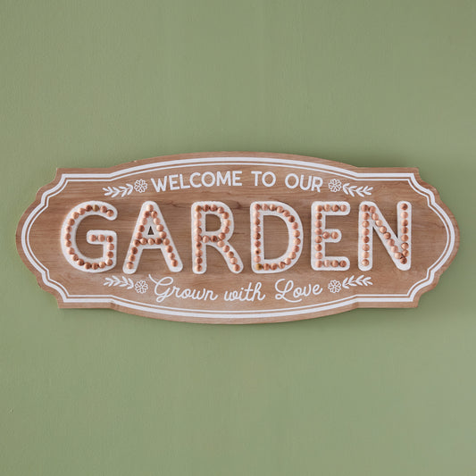 Welcome to Our Garden Wall Sign