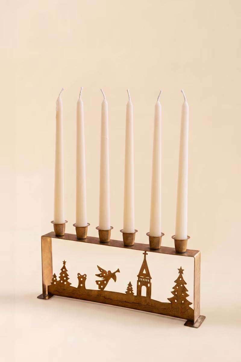 Antique Gold Table Top Christmas Candelabra
