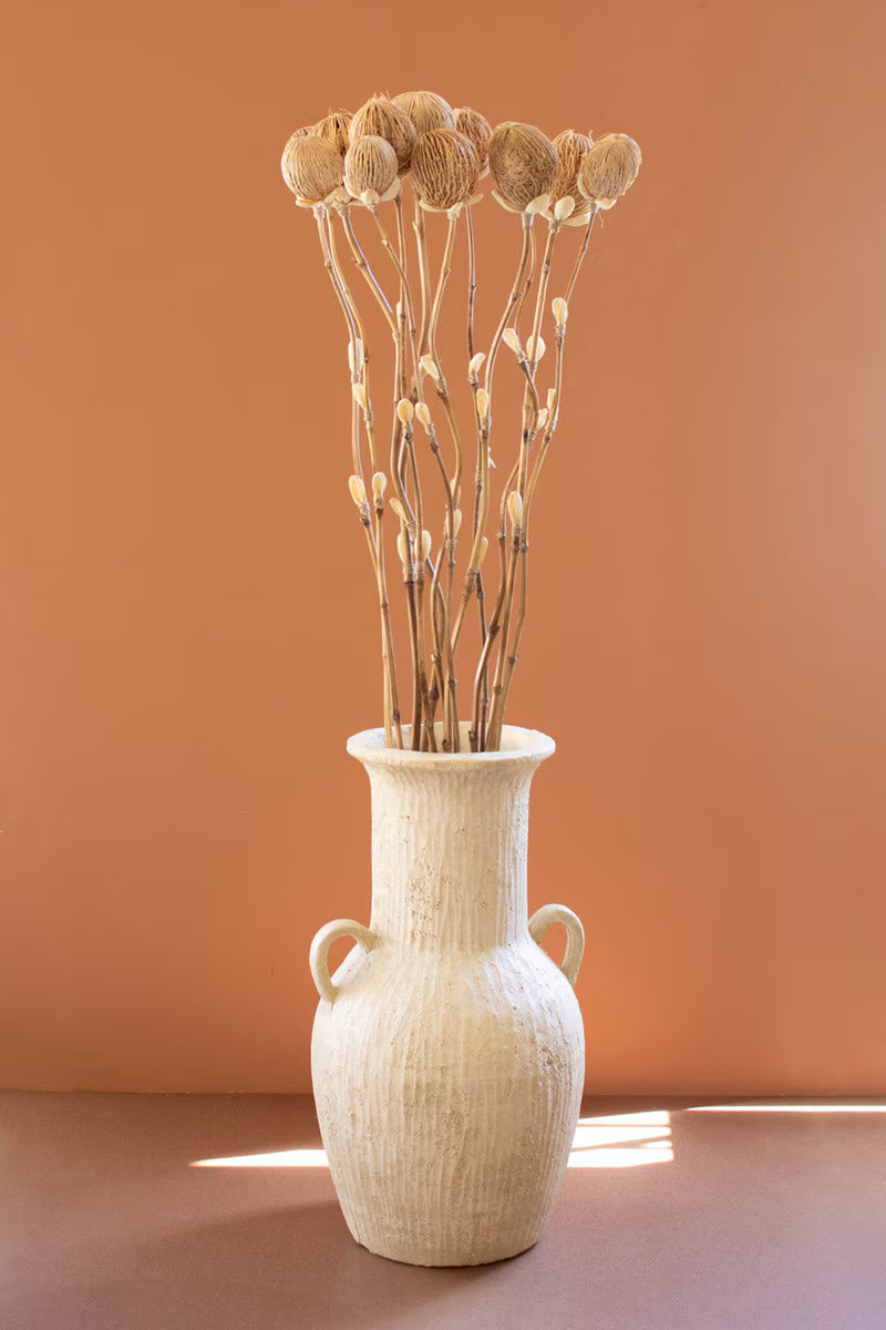 Set of 12 Dried Cornhusk and Natural Pods on a Bamboo Stem