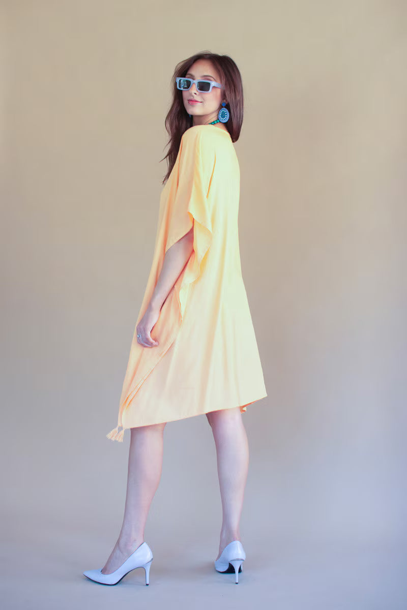Cumin Kaftan with Matching Bag
