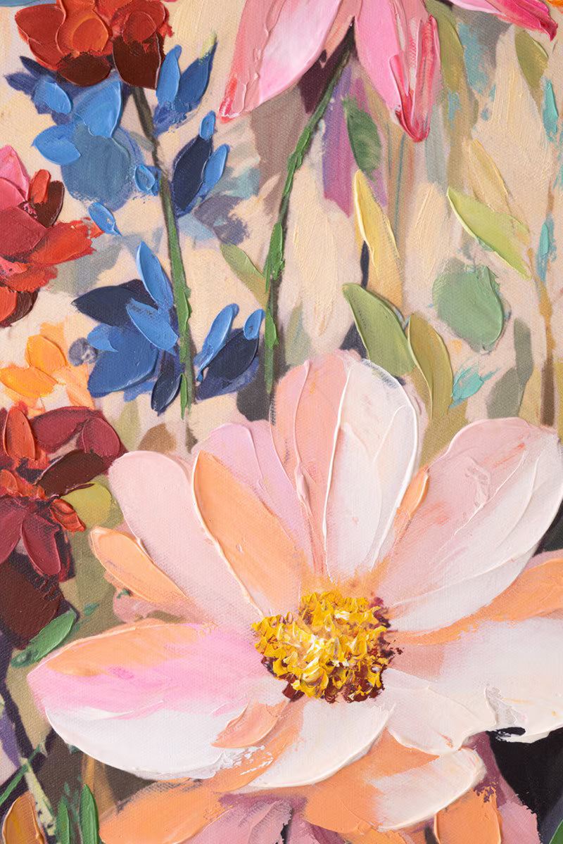 Framed Wild Flowers Painting