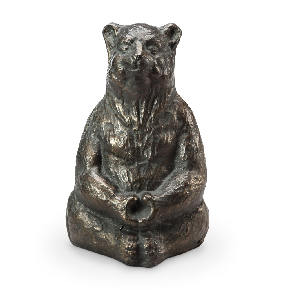 Meditating Yoga Bear Garden Sculpture