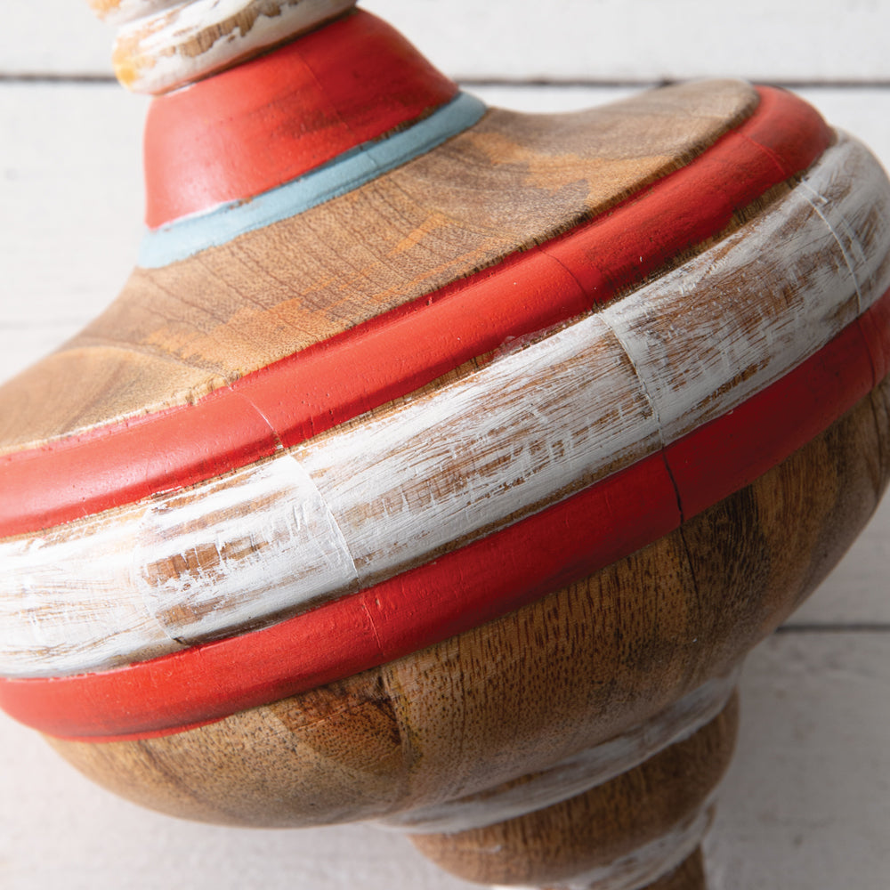 Set of Two Decorative Wood Tops