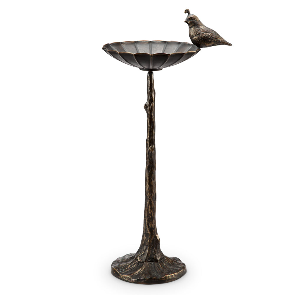 Quail Birdbath/Birdfeeder