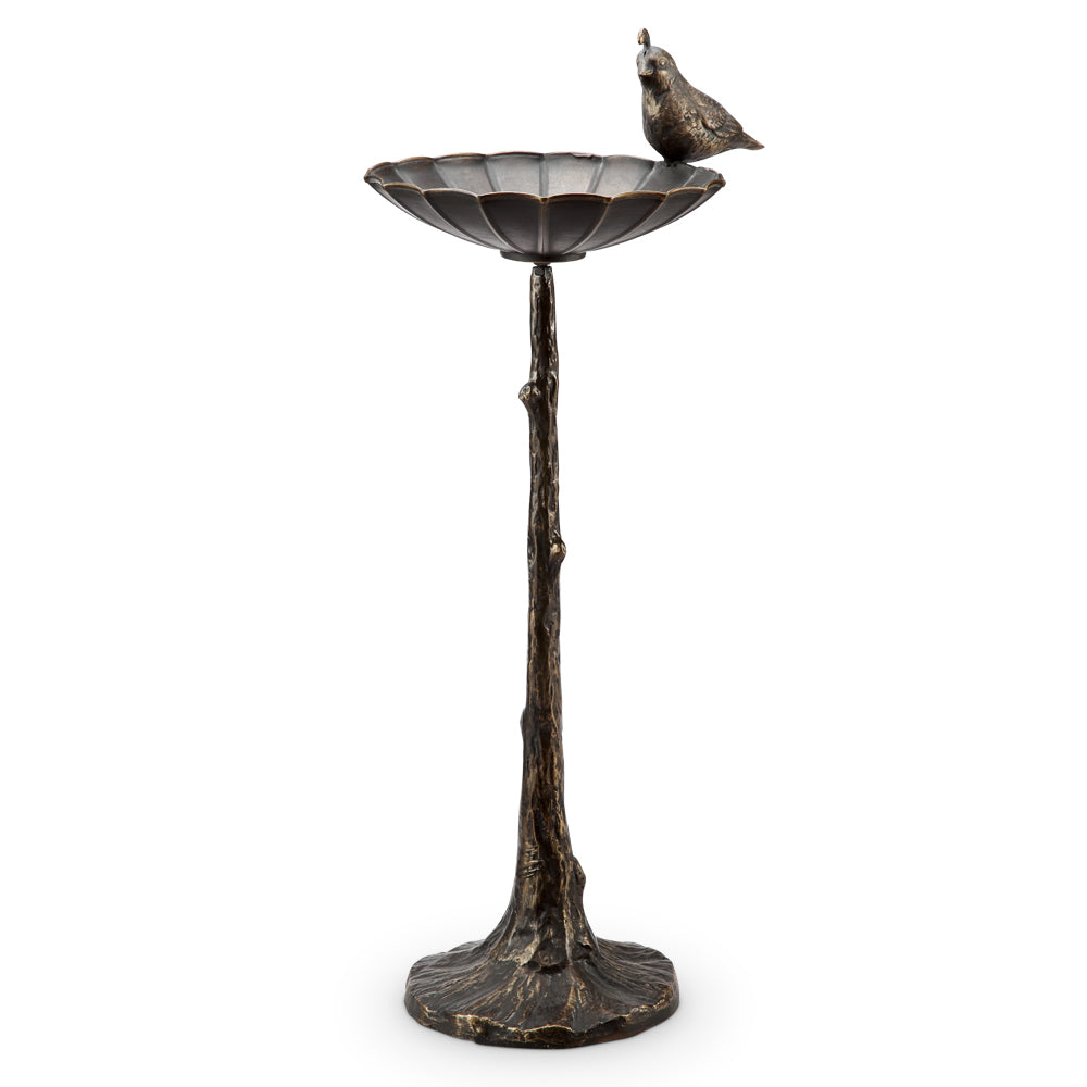 Quail Birdbath/Birdfeeder