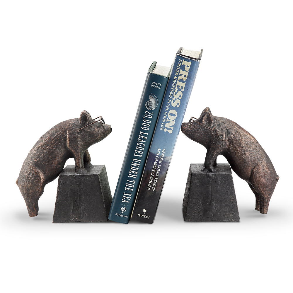 Nearsighted Pigs Bookends PR