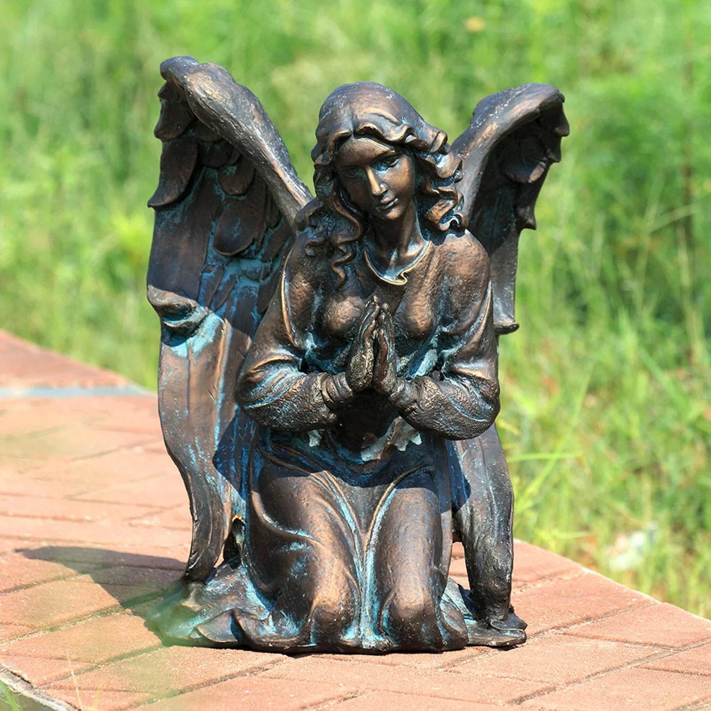 Thoughtful Angel Garden Sculpture