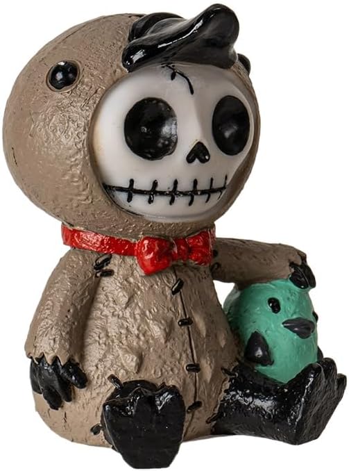 Signature Skeleton in Platypus Costume with Little Green Bird Friend