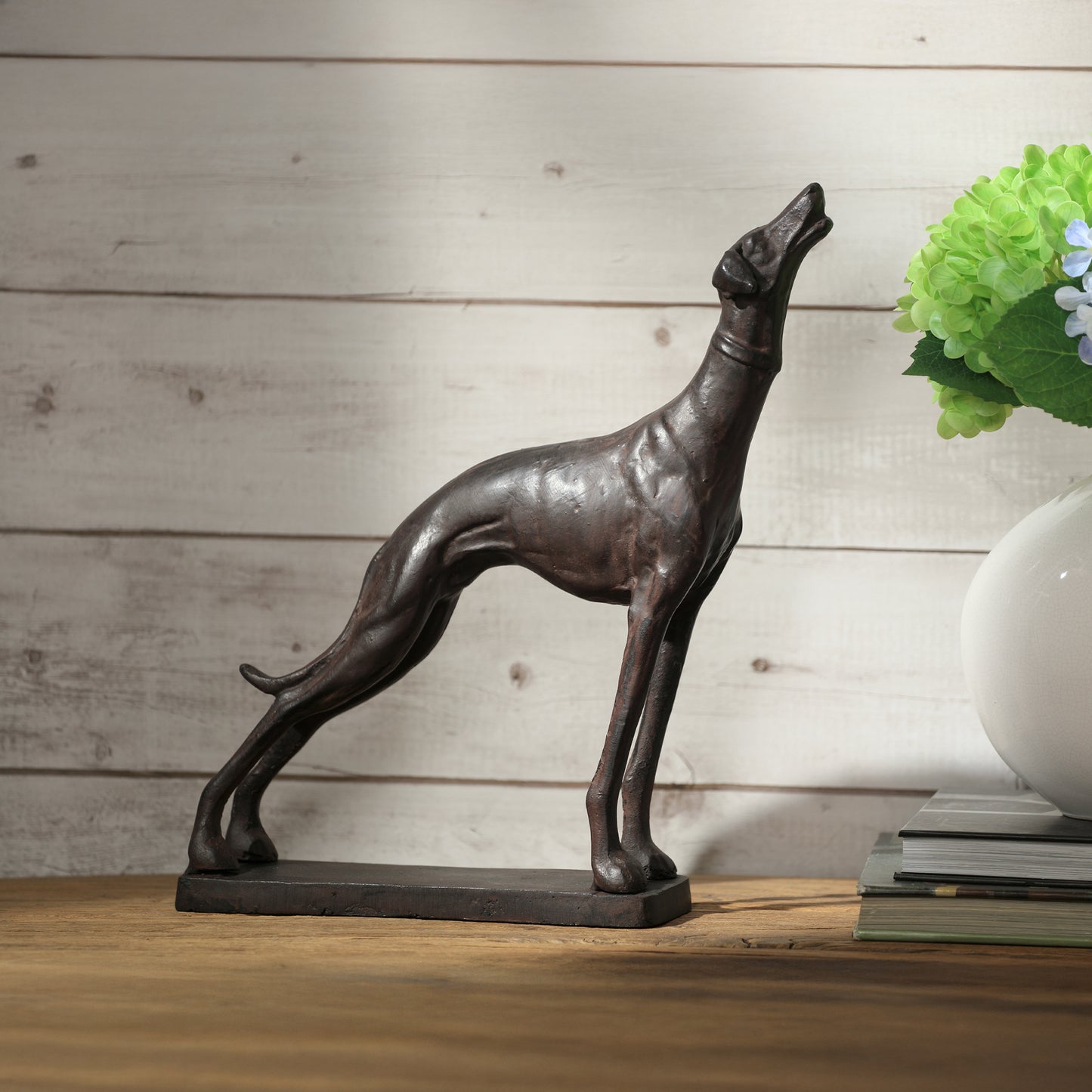 Baying Greyhound Sculpture