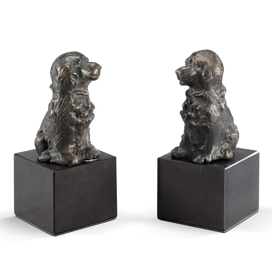 Happy Puppies Bookends