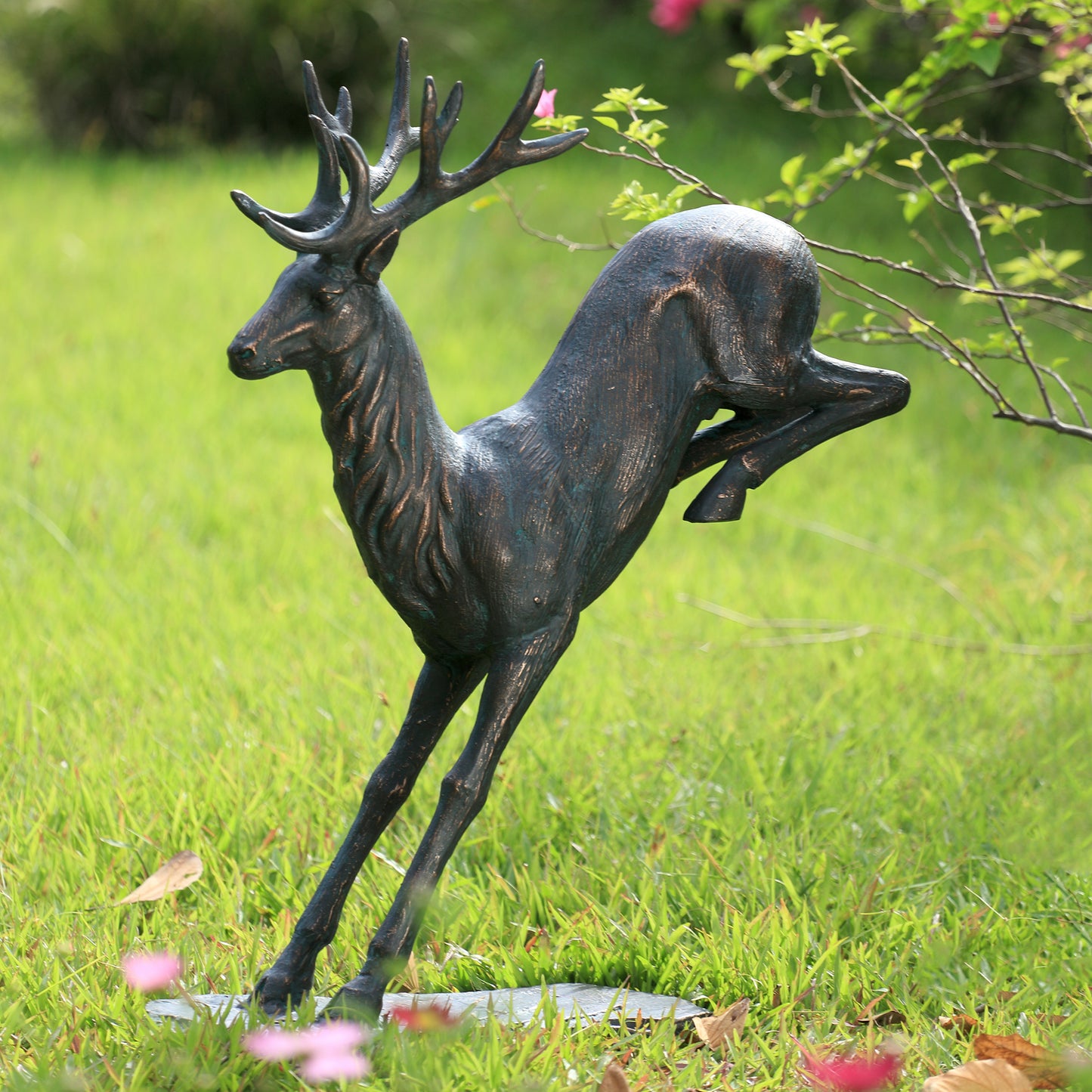 Landing Stag Garden Sculpture